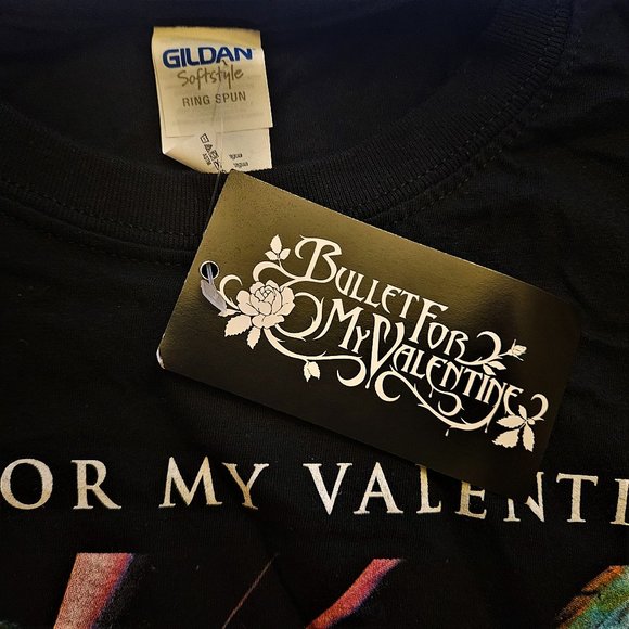 Bullet For My Valentine Gravity Breath In Breath Out rock T-Shirt XL NWT UK made - Picture 4 of 5